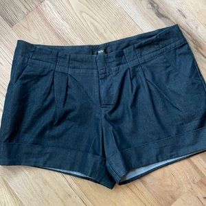 Dark Denim Cuffed Shorts
